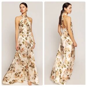 reformation VERIA SILK maxi DRESS BELLA size 6